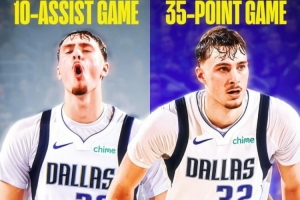 弗拉格单场35分和助攻上双 皆打破詹姆斯创造的NBA历史最年轻纪录