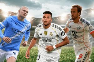 5大联赛射手榜：哈兰德、凯恩14球 姆巴佩13球 意甲5人5球并列第1