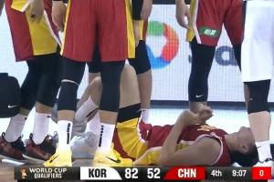 打最好的受伤了！程帅澎突破崴脚被队友搀扶回替补席